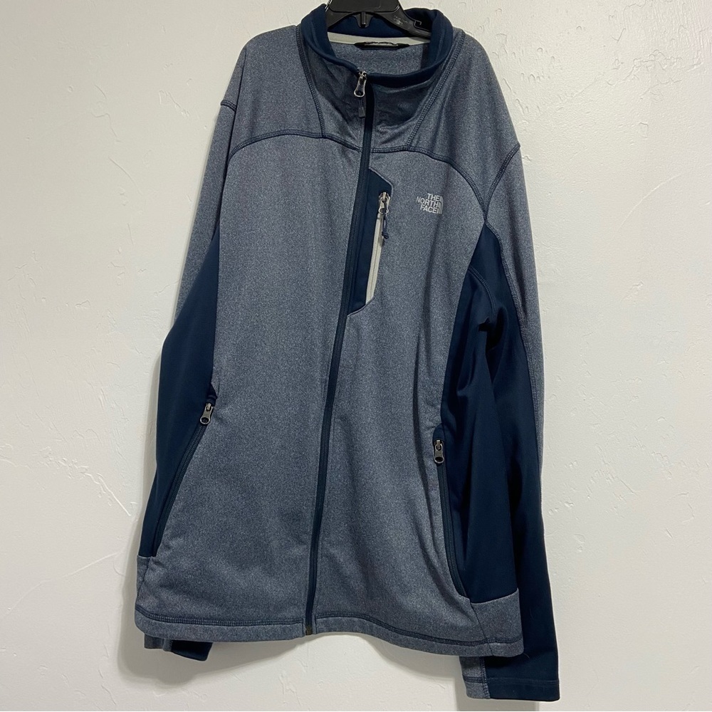 The North Face Men's Full Zip Jacket Sweatshirt Blue Large